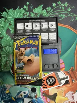 Pokemon TCG Sun & Moon Team Up Mini Booster Pack Snorlax & Eevee Sealed 7.68G - Image 1