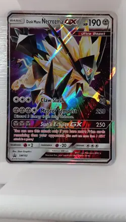 Dusk Mane Necrozma GX SM102 Ultra Beast Promo Holo 2018 190 HP Basic Pokemon TCG - Image 1