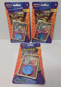 2016-POKEMON-TCG-XY STEAM SIEGE-BLISTER PACK-FLOETTE HOLO/COIN-LOT OF 3-SEALED - Image 1
