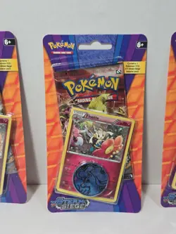 2016-POKEMON-TCG-XY STEAM SIEGE-BLISTER PACK-FLOETTE HOLO/COIN-LOT OF 3-SEALED - Image 3