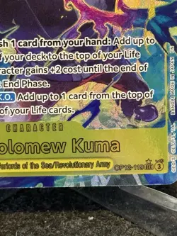 One Piece TCG Bartholomew Kuma OP12-119 Secret Rare ALT ART - Image 2