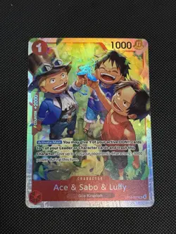 One Piece CCG Ace & Sabo & Luffy OP13-007 - rare foil - Image 1