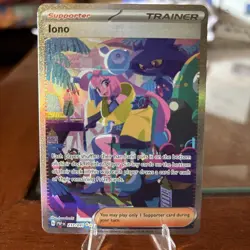 Pokemon TCG Iono Paldean Fates Holo Card 237/091 Special Illustration Rare - Image 1