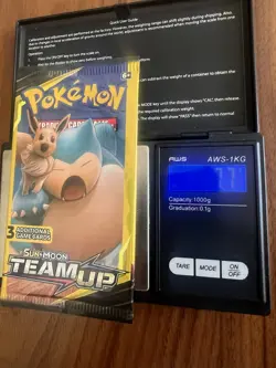 Pokemon Team Up 3-Card Factory Sealed Booster Pack HEAVY 7.7g - Image 1