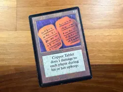 Copper Tablet, Beta Edition, Magic The Gathering MTG Card, excellent condition - Image 1