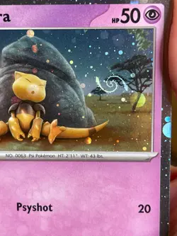 POKEMON ABRA 063/165 COSMOS HOLO WITH HD SWIRL SCARLET & VIOLET 151 NM CARD - Image 4