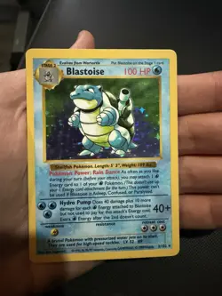 Pokemon TCG Blastoise Holo Unlimited Rare Shadowless Card 2/102 Base Set **LP** - Image 3