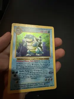 Pokemon TCG Blastoise Holo Unlimited Rare Shadowless Card 2/102 Base Set **LP** - Image 4