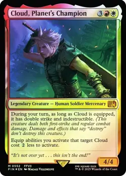 Cloud, Planet's Champion, Foil, Final Fantasy, Magic MTG Pack Fresh - Image 1