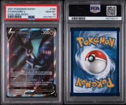 2021 POKEMON SWORD & SHIELD EVOLVING SKIES #196 FULL ART/NOIVERN V PSA 10 - Image 3