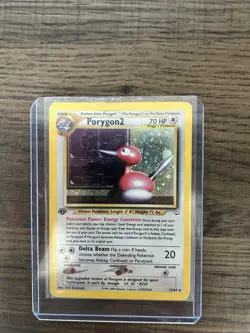Pokemon TCG Porygon2 Neo Revelation 12/64 Holo Rare 1st Edition 70HP Delta Beam - Image 1