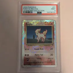 Pokemon Ponyta Reverse Holo Legendary Collection 87/110 PSA 9 2002 - Image 1