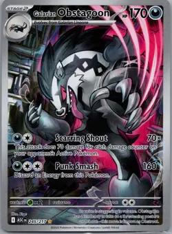 Galarian Obstagoon 245/217 ME: Ascended Heroes Pokemon TCG Illustration Rare NM - Image 1