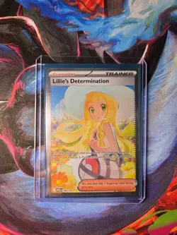 Pokemon TCG Lillie’s Determination Mega Evolution 184/132 SAR English NM In Hand - Image 1