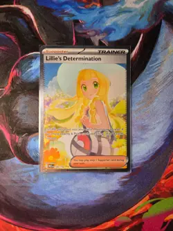 Pokemon TCG Lillie’s Determination Mega Evolution 184/132 SAR English NM In Hand - Image 2