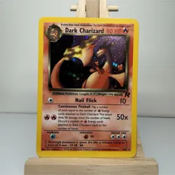 Pokemon TCG Dark Charizard Team Rocket Holo Rare 80 HP 4/82 Unlimited 2000 - Image 1