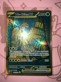 Pokemon TCG Wo-Chien EX 240/091 Hyper Rare Gold Holo SV: Paldean Fates NM - Image 1