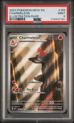 2023 POKEMON MEW EN-151 ILLUSTRATION RARE #169 CHARMELEON PSA 9 - Image 1