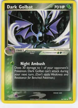 Dark Golbat 34/109 Uncommon Normal Team Rocket Returns LP Pokemon - Image 1