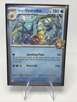 Pokemon Destined Rivals Holo Rare 049/182 Misty's Gyarados - Image 1
