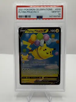 Pokemon TCG PSA 10 Flying Pikachu V Celebrations 006/025 - Image 1