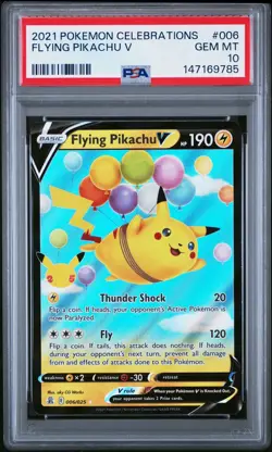 Pokemon TCG PSA 10 Flying Pikachu V Celebrations 006/025 - Image 3