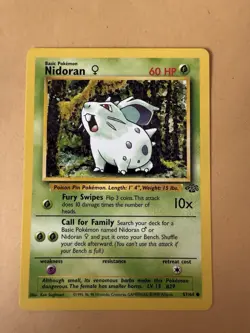Pokemon TCG Nidoran Jungle 57/64 Regular Unlimited Common Near Mint - Image 1