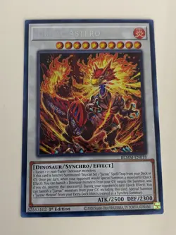 Yugioh - Jurrac Astero Meteor Giganoto Velphito - 1st Edition NM - Free Holo - B - Image 3