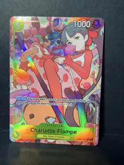 Bandai One Piece CCG Charlotte Flampe Character Card EB01-056 R Holo 1000 HP - Image 1