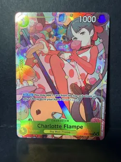 Bandai One Piece CCG Charlotte Flampe Character Card EB01-056 R Holo 1000 HP - Image 2