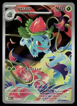 Pokemon Cards Ivysaur 134/132 Mega Evolution Illustration Rare - Image 1