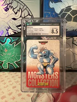 CGC 8.5 Machoke Bandai Cardass Japanese Pokemon Part 1 #067 Red Card Mint 1996 - Image 1