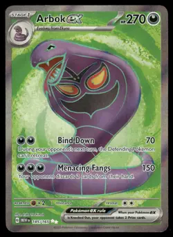 Pokemon Cards Arbok ex 185/165 151 Ultra Rare - Image 1