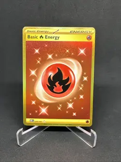 Fire Energy 230/197 SV03: Obsidian Flames Gold Hyper Secret Rare Pokemon NM Card - Image 1