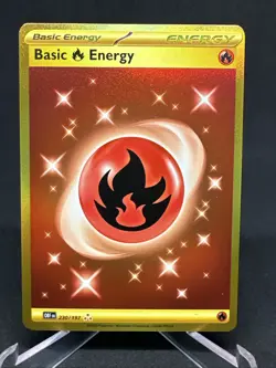 Fire Energy 230/197 SV03: Obsidian Flames Gold Hyper Secret Rare Pokemon NM Card - Image 2