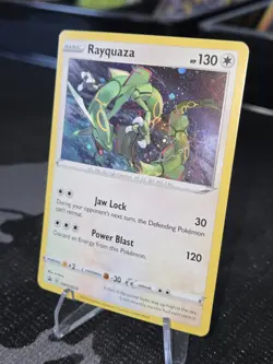DOUBLE 🔥 SWIRL 🌀 Rayquaza SWSH029 Cosmos Holo Rare Crown Zenith Pokemon - Image 4