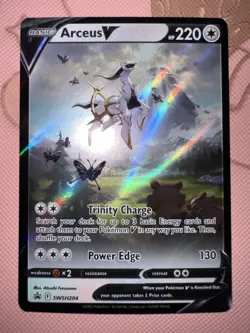Pokemon TCG Arceus V SWSH204 2022 Figure Collection Black Star Promo Card NM - Image 1