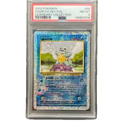 Pokemon Squirtle 2002 Legendary Collection 95/110 Reverse Holo PSA 8 - Image 1