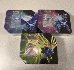 Pokemon TCG Azure Legends Tin Complete Set of 3 Kyogre Dialga NEW Factory Sealed - Image 1
