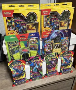 Sealed Lot 30th Anniversary Pokemon Day Box Mega And Phantasmal Packs Blisters - Image 1