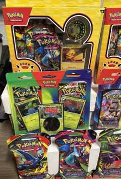 Sealed Lot 30th Anniversary Pokemon Day Box Mega And Phantasmal Packs Blisters - Image 2
