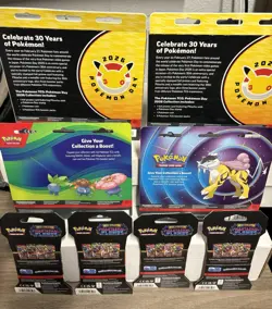 Sealed Lot 30th Anniversary Pokemon Day Box Mega And Phantasmal Packs Blisters - Image 4