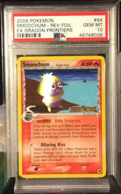 2006 Pokemon EX Dragon Frontiers *SMOOCHUM*Reverse Foil 64/101 PSA 10 GEM MINT💎 - Image 1
