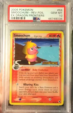 2006 Pokemon EX Dragon Frontiers *SMOOCHUM*Reverse Foil 64/101 PSA 10 GEM MINT💎 - Image 3