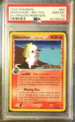 2006 Pokemon EX Dragon Frontiers *SMOOCHUM*Reverse Foil 64/101 PSA 10 GEM MINT💎 - Image 5