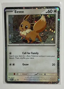Pokemon TCG Eevee SVP200 Black Star Cosmos Holo Promo SV Destined Rivals - Image 1