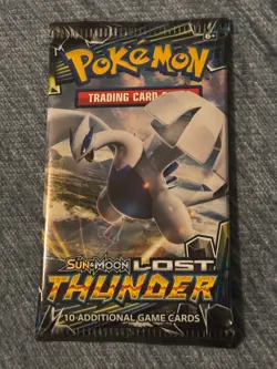 Pokemon TCG Sun & Moon Lost Thunder Sealed Booster Pack Lugia Artwork - Image 1