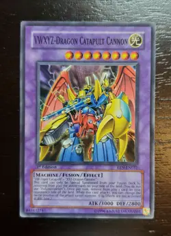 Yugioh VWXYZ-Dragon Catapult Cannon EEN-EN031 Super Rare 1st Edition MP Played - Image 1