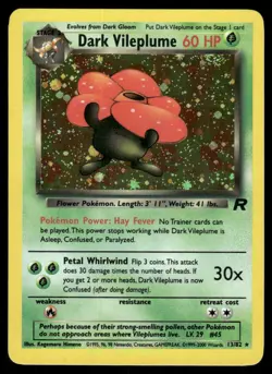 Pokemon Cards Dark Vileplume 13/82 Team Rocket Holo Rare NM - Image 1