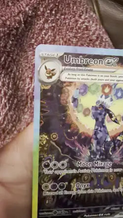 Umbreon ex 161/131 Sv: Prismatic Evolutions SIR card. Mint condition, Raw card. - Image 2